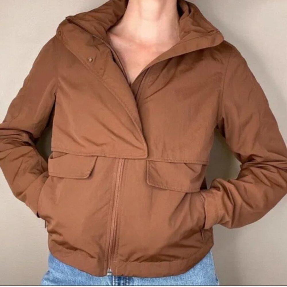 Lululemon always effortless jacket cropped coat roasted brown hooded Size 2